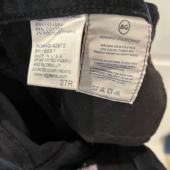 AG prima cigarette leg black cord EUC sz 27 - Picture 5 of 6